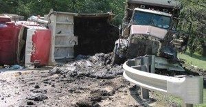 Frack waste truck spill, WV